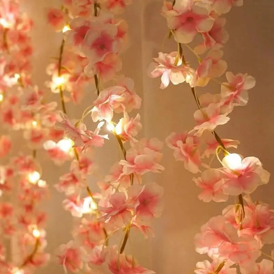 Led cherry flower string light - Home decoration led cherry flower bail light - Room weddings Decoration light