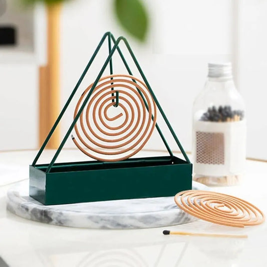 Pack of 03 - New Mosquito Coil Stand Triangle Metal stand Rack Hook for Room Décor Spiral style insects repellent holder